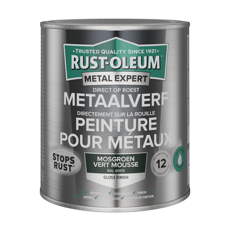 Rust-oleum 1071320 - metaalverf-hg - ral6005 -750mldirect op roest | 1 stuks