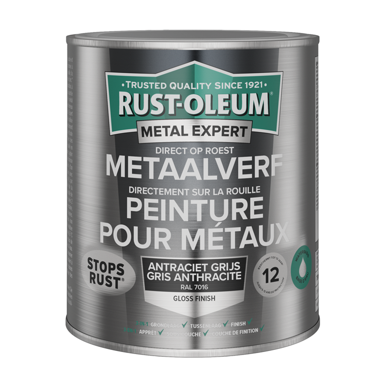 Rust-oleum 1071323 - metaalverf-hg - ral7016 -750mldirect op roest | 1 stuks
