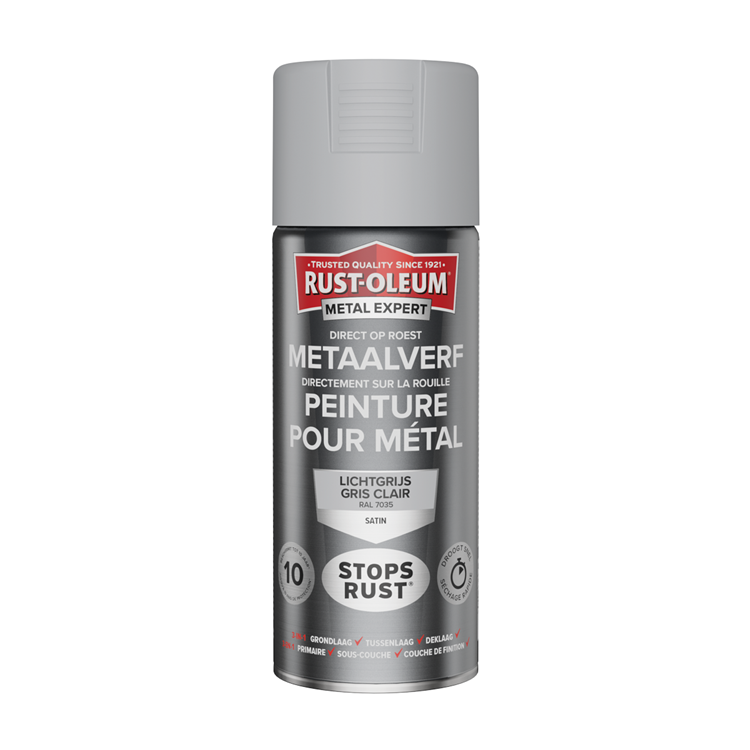 Rust-oleum 1071335 - metaalverf -zg -ral7035 -400mldirect op roest | 1 stuks