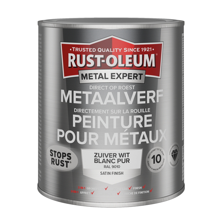 Rust-oleum 1071330 - metaalverf -zg -ral9010 -750mldirect op roest | 1 stuks