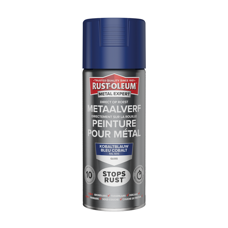 Rust-oleum 1071351 - metaalverf -hg -ral5013 -400mldirect op roest | 1 stuks