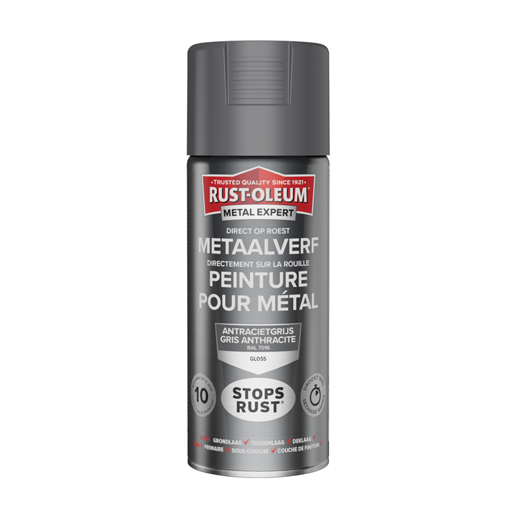 Rust-oleum 1071346 - metaalverf -hg -ral7016 -400ml direct op roest | 1 stuks