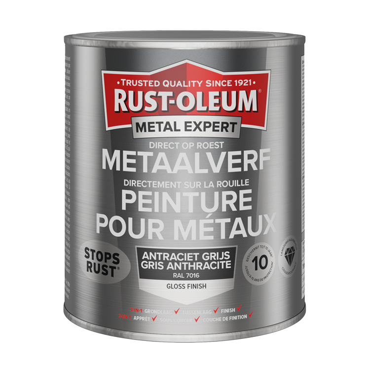 Rust-oleum 1071347 - metaalverf -hg -ral7016 -750mldirect op roest | 1 stuks