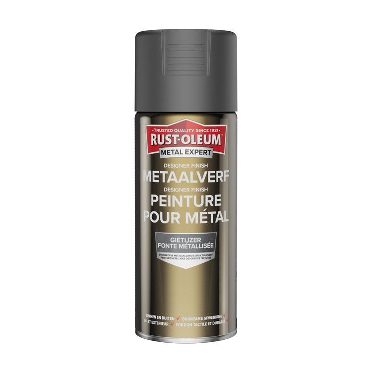 Rust-oleum 1071377 - metaalverf - gietijzer - 400m metal expert designer finish | 1 stuks