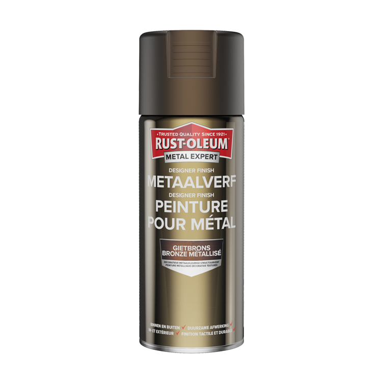 Rust-oleum 1071379 - metaalverf - gietbrons - 400m metal expert designer finish | 1 stuks