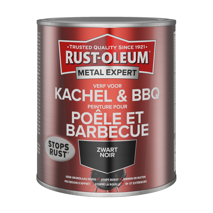 Rust-oleum 1071382 - bbq-verf- zwart mat 750ml | 1 stuks