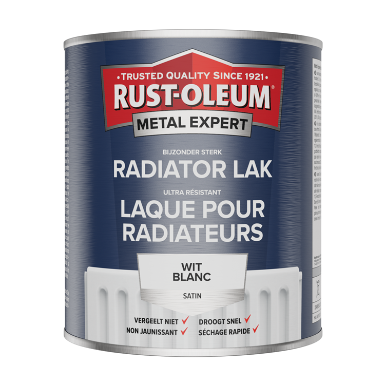 Rust-oleum 1071386 - radiatorlak - zg- wit -750ml | 1 stuks