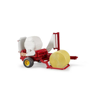 Bruder tractor trailer straw bale wrapper