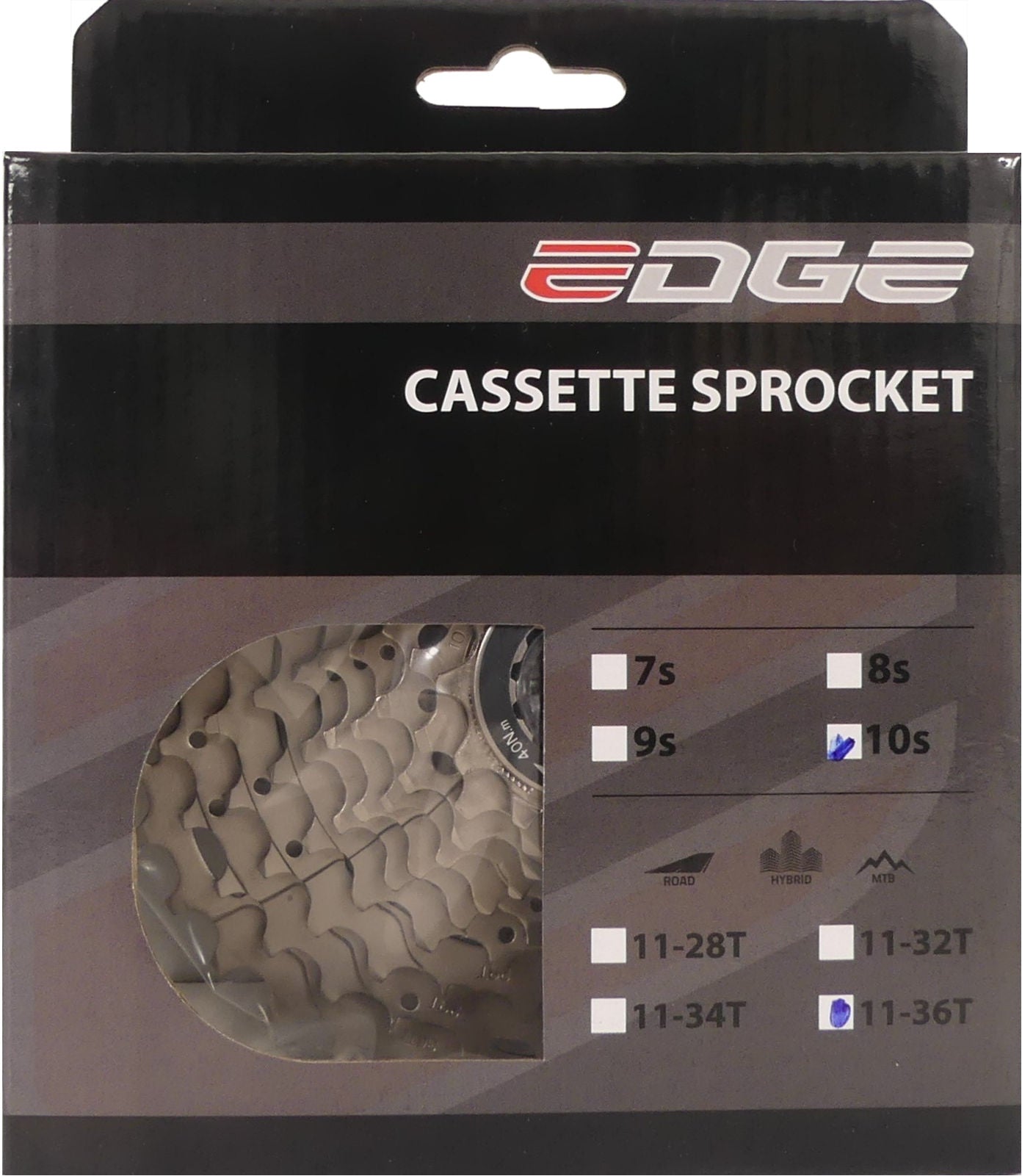 Edge cassette 10 speed cs-m6010 11-36t - zilver