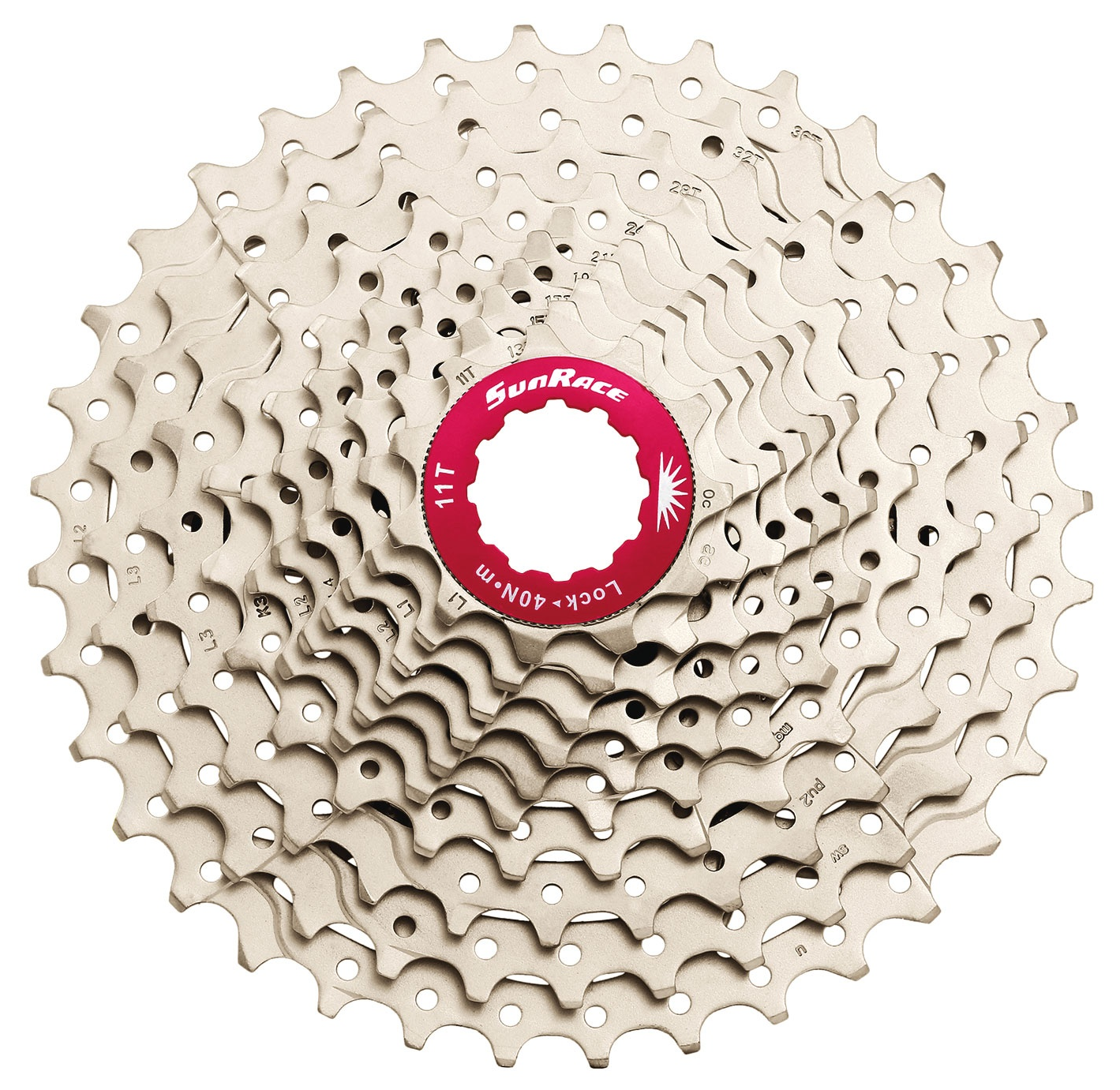 Cassette 10 vitesses Sunrace CSMX0 11-36T - rouge argent