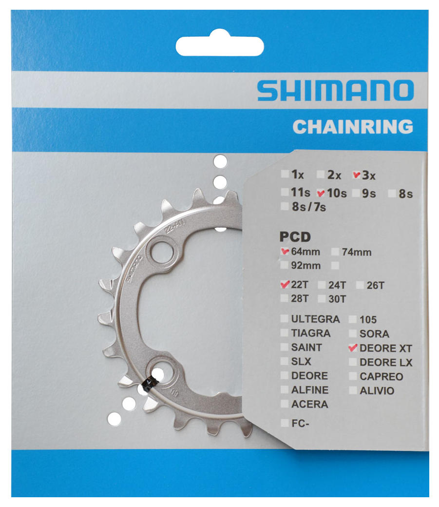 Plateau 22T Shimano Deore XT FC-M782 M672 22T-AN