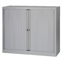 Roldeurkast gelast laag staal kunststof 120x43x103cm grijs