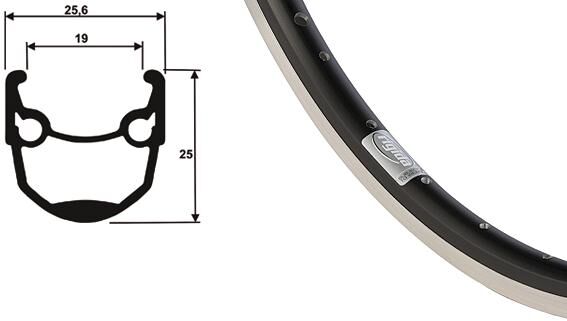Contec voorwiel andra 10 + shimano hb-qc400 ct vr 28, andra10+hb-qc40 ha cl 100 ddsw