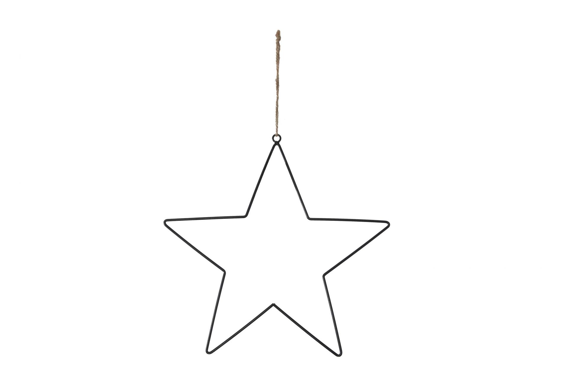 Naturel collections ster draad hanger metaal 38cm