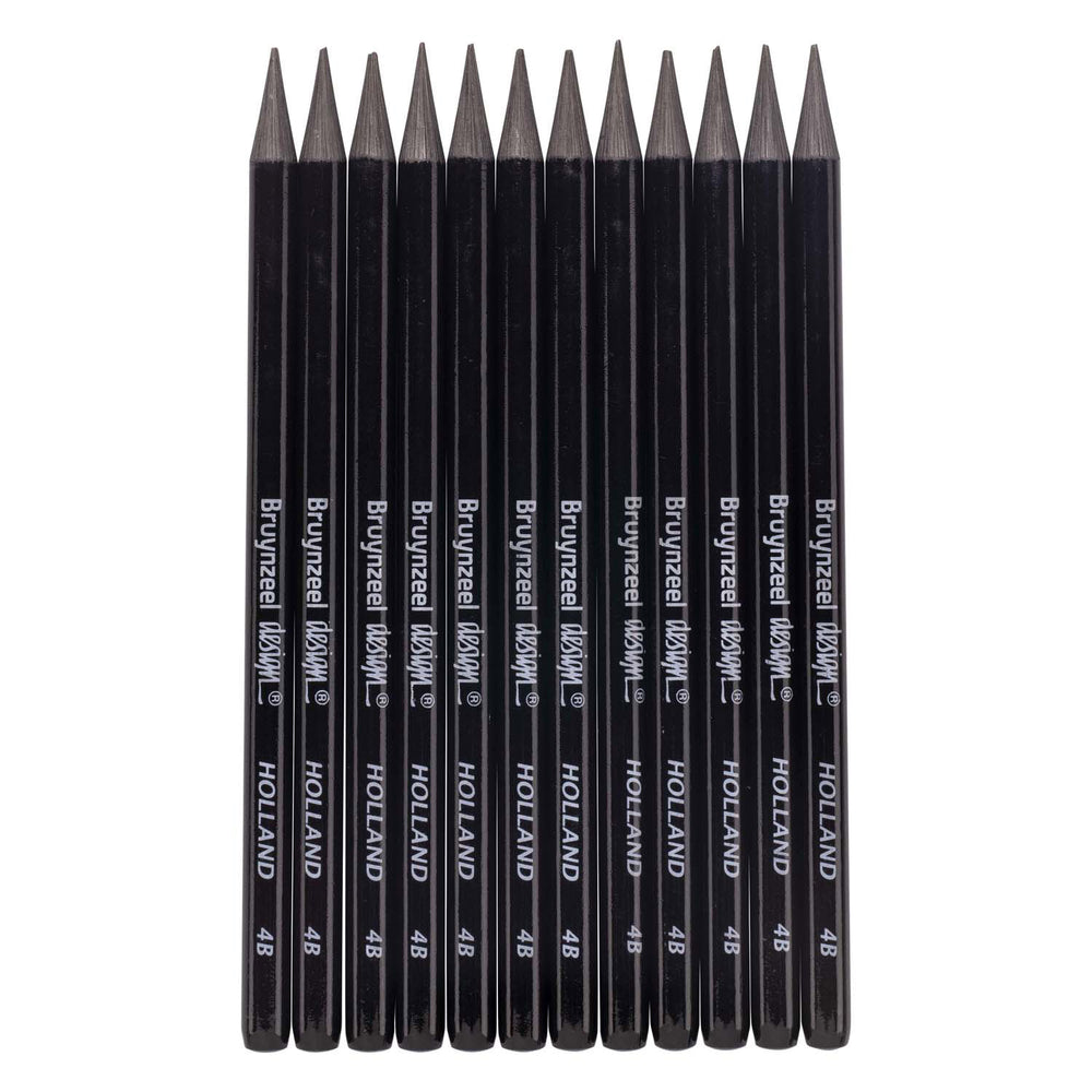 Bruynzeel design grafietstift 4b - 12st.