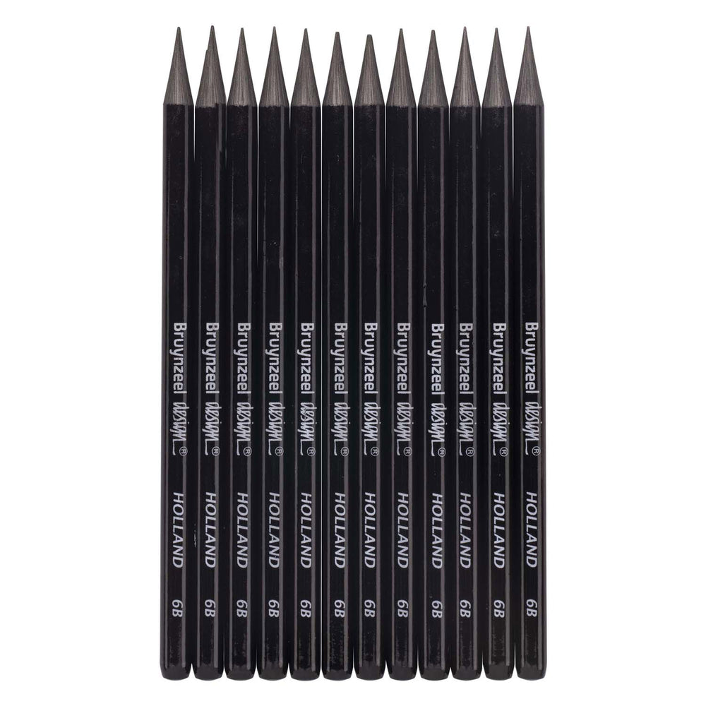 Bruynzeel design grafietstift 6b - 12st.