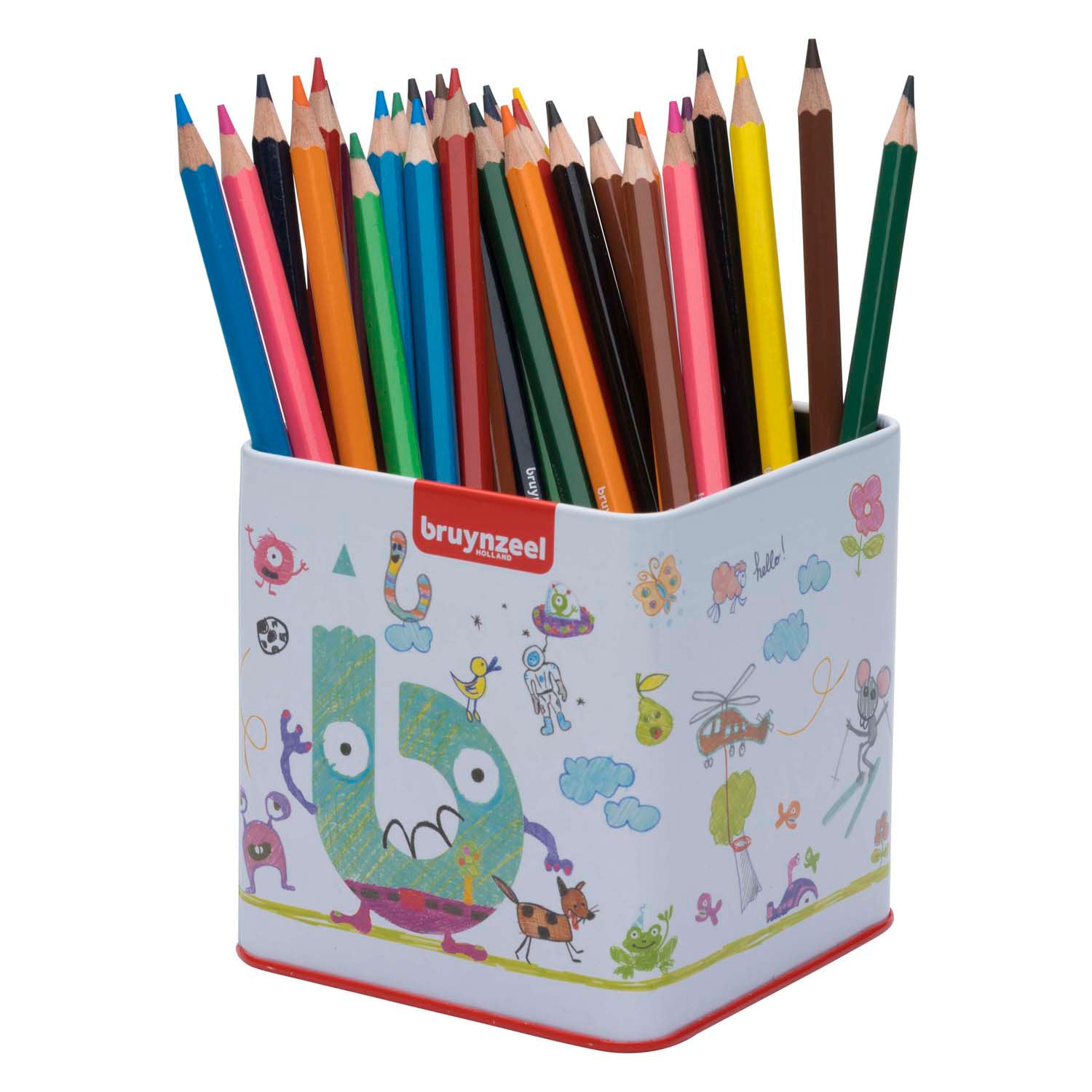 Bruynzeel super kleurpotloden blik met 60 kleuren