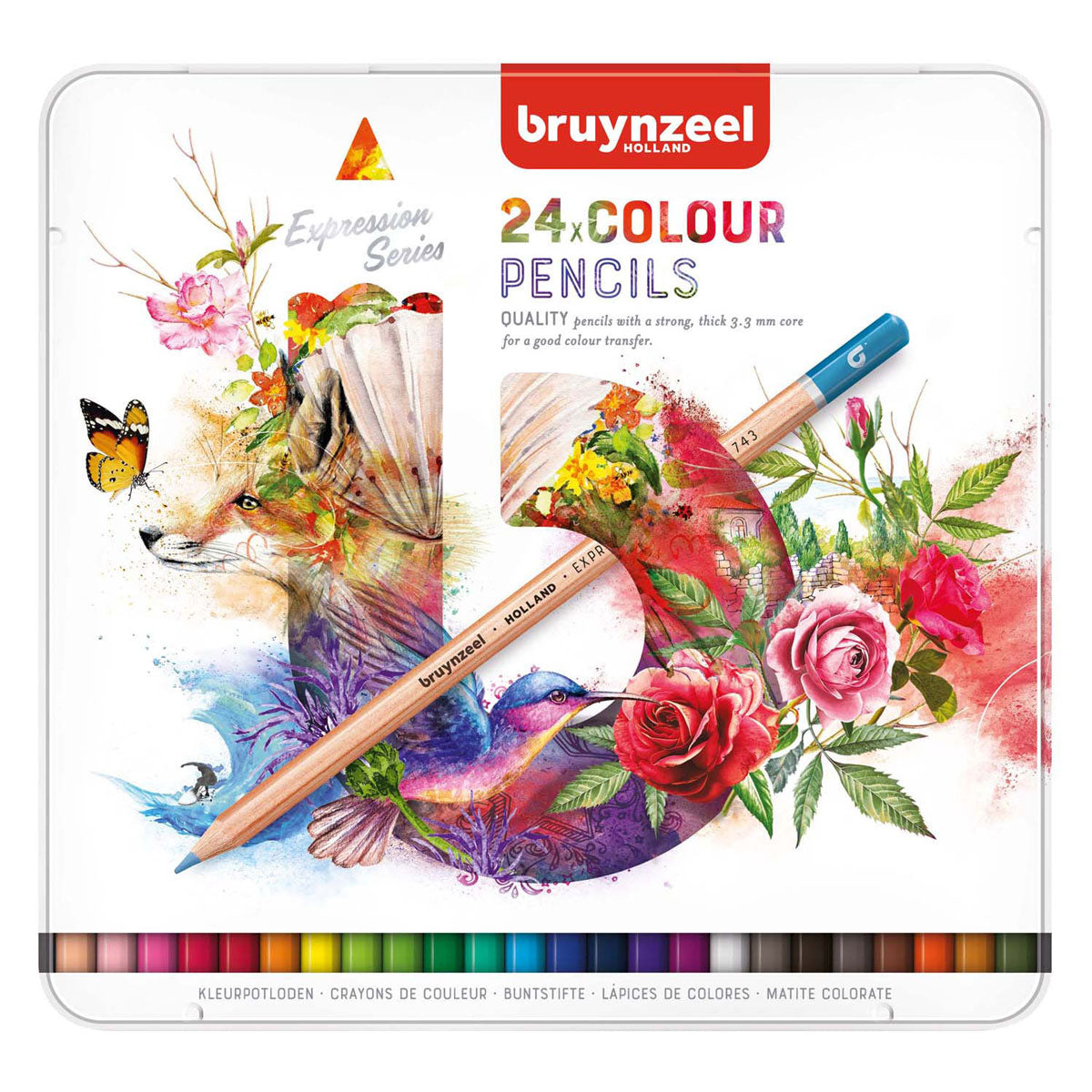 Bruynzeel expressie kleurpotloden blik 24
