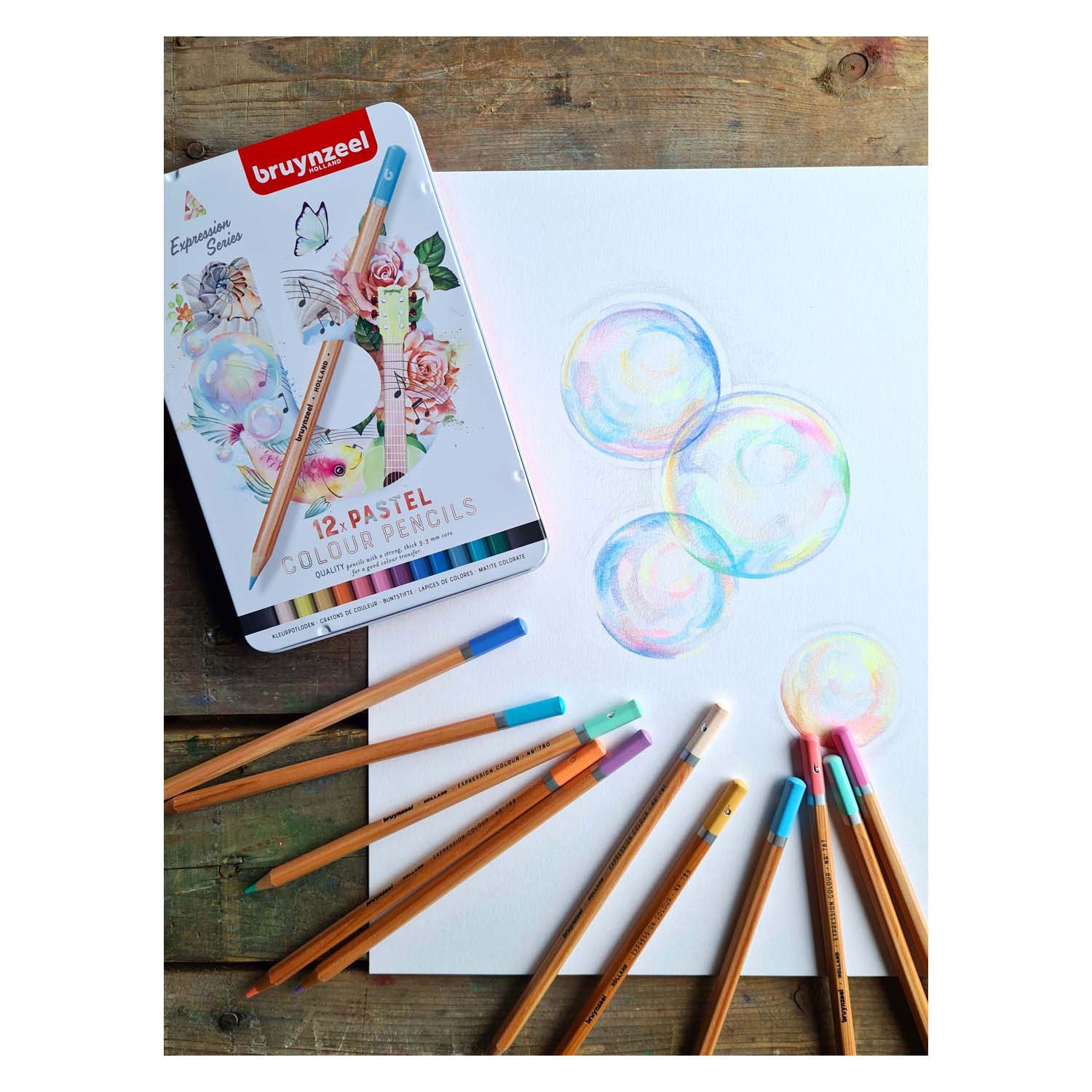 Bruynzeel expression kleurpotloden pasteltinten blik 12
