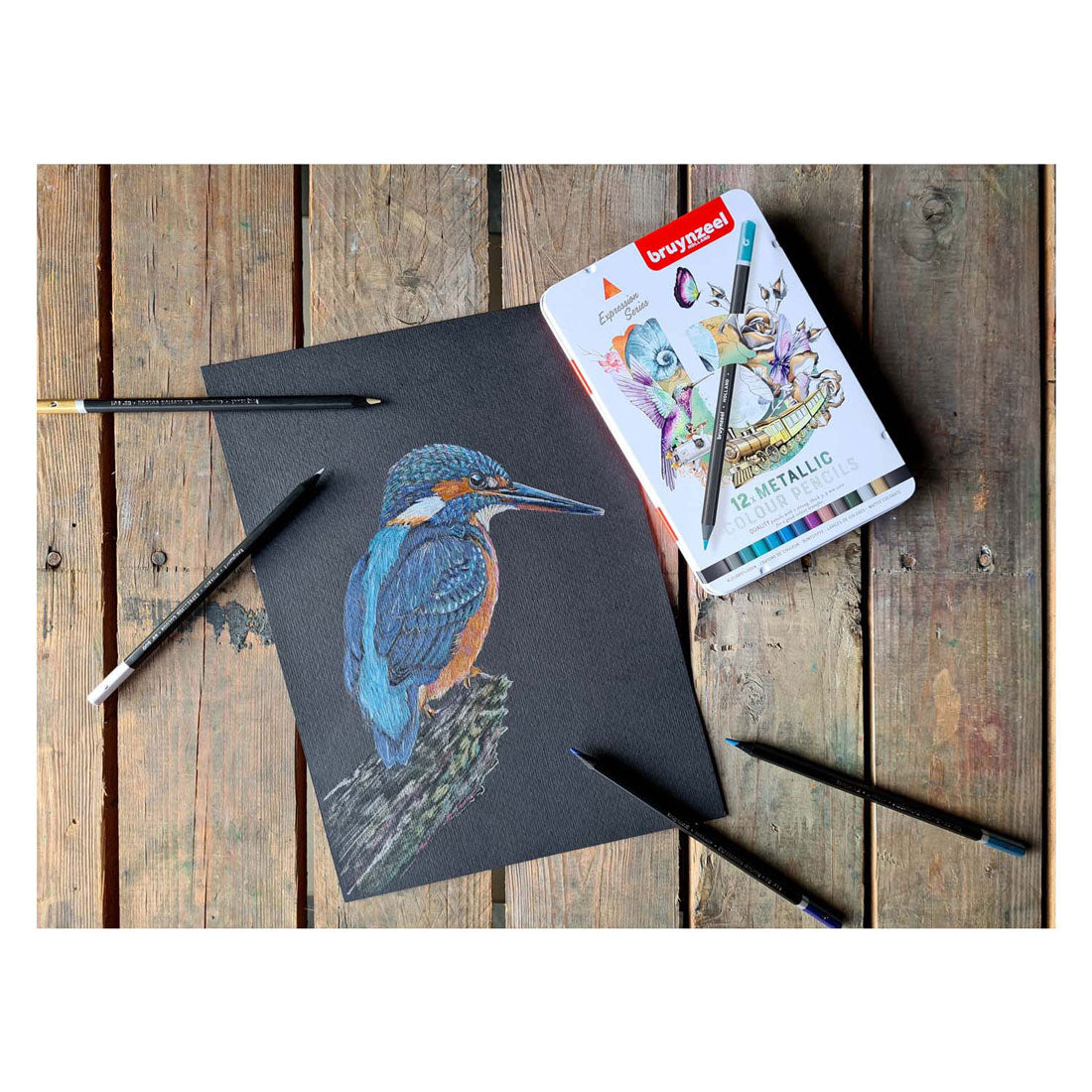 Bruynzeel expression kleurpotloden metallic blik tinten 12