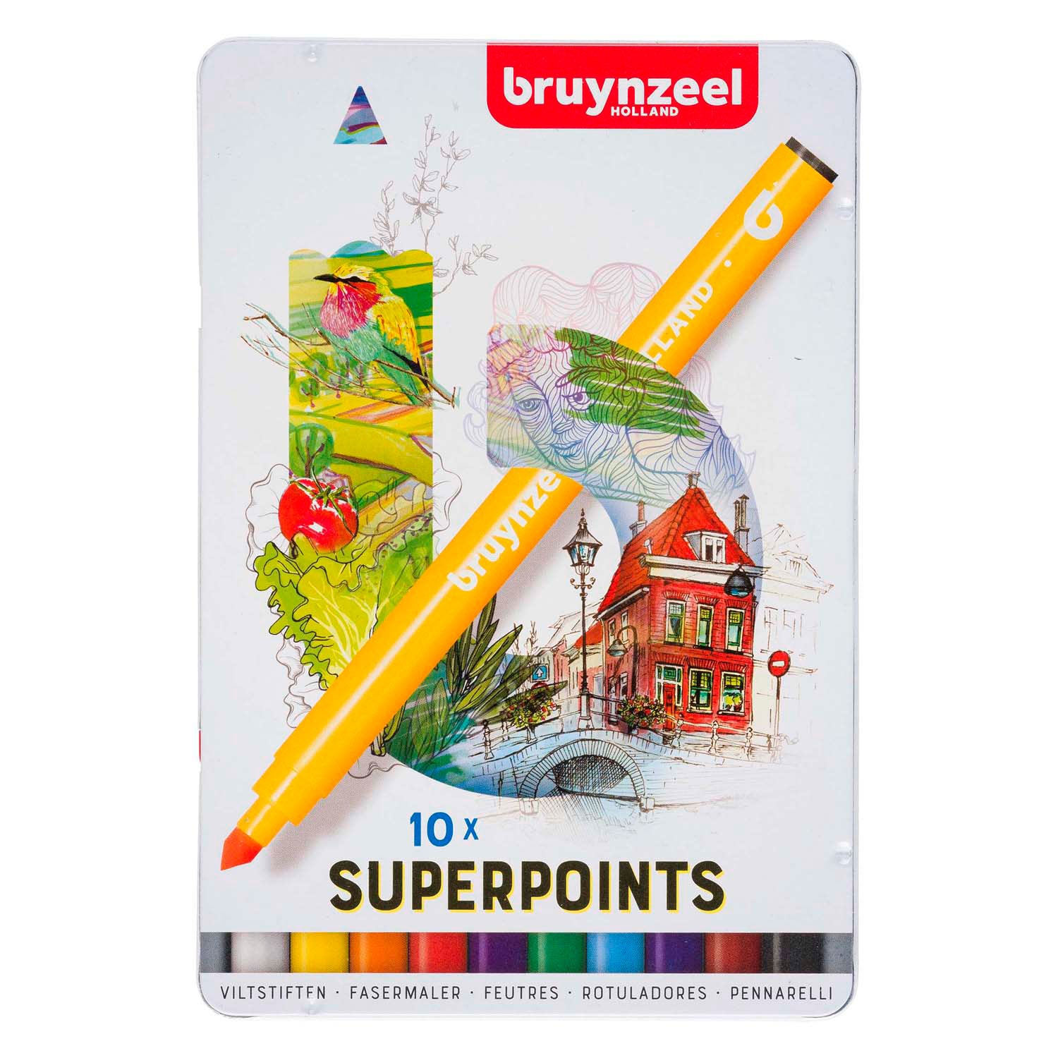 Bruynzeel superpoint viltstiften set 10