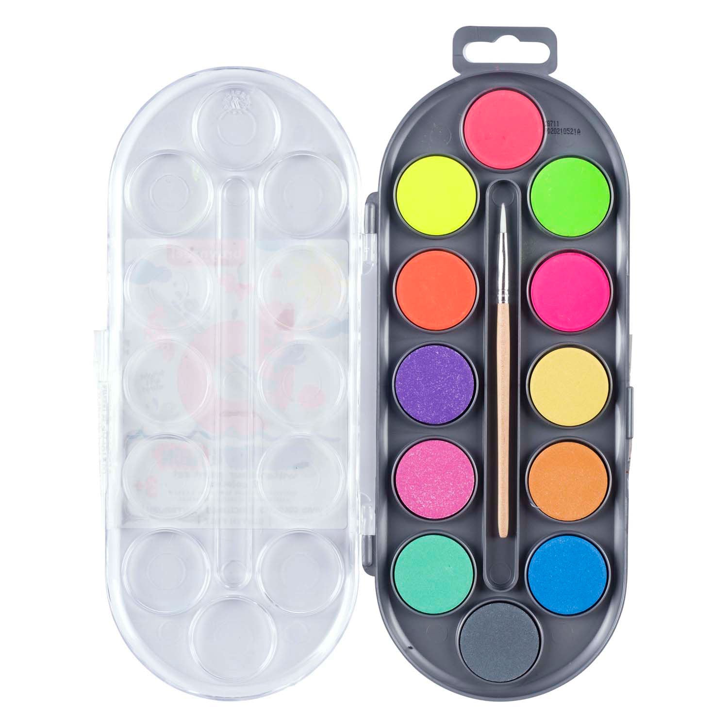 Bruynzeel kinderwaterverfset van 12 metallic neonkleuren