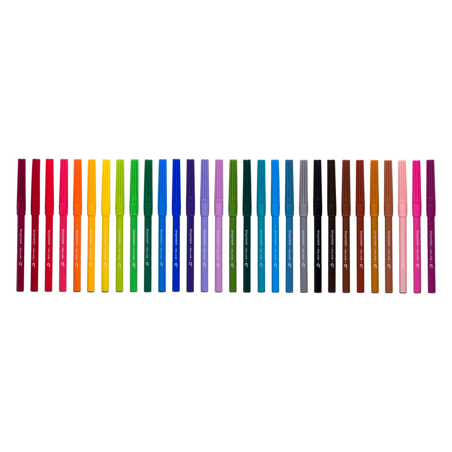 Bruynzeel viltstiftenset, 30 kleuren
