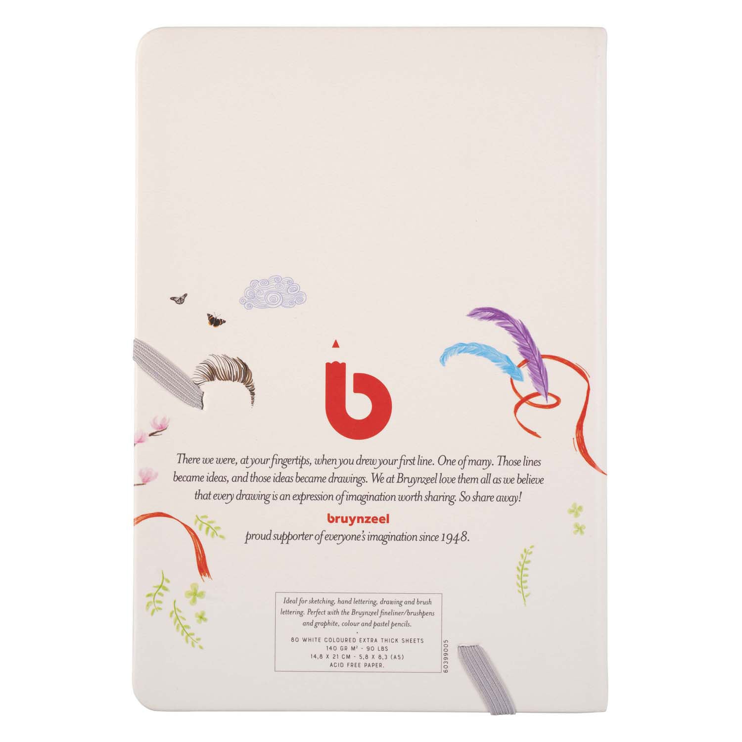 Bruynzeel creatives schets notitieboek a5 140 gm 80 geïmproviseerd