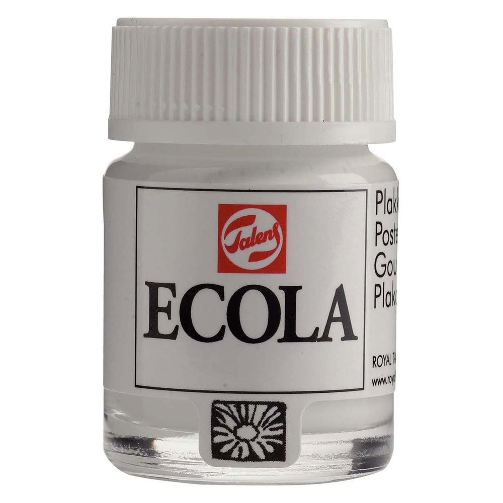 Bruynzeel ecola plakkaatverf fles 16ml wit 100