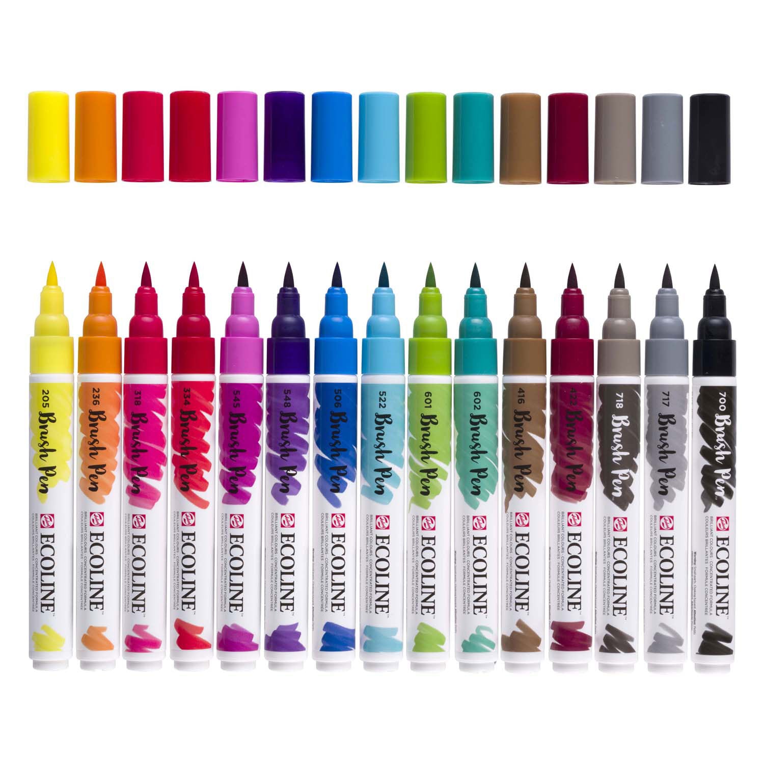 Bruynzeel ecoline penseelpenset, 15 kleuren