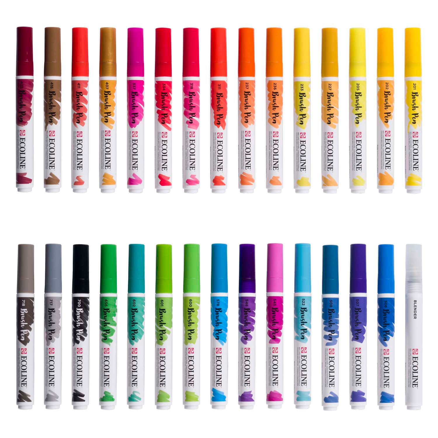 Bruynzeel ecoline penseelpenset primair, 30 kleuren