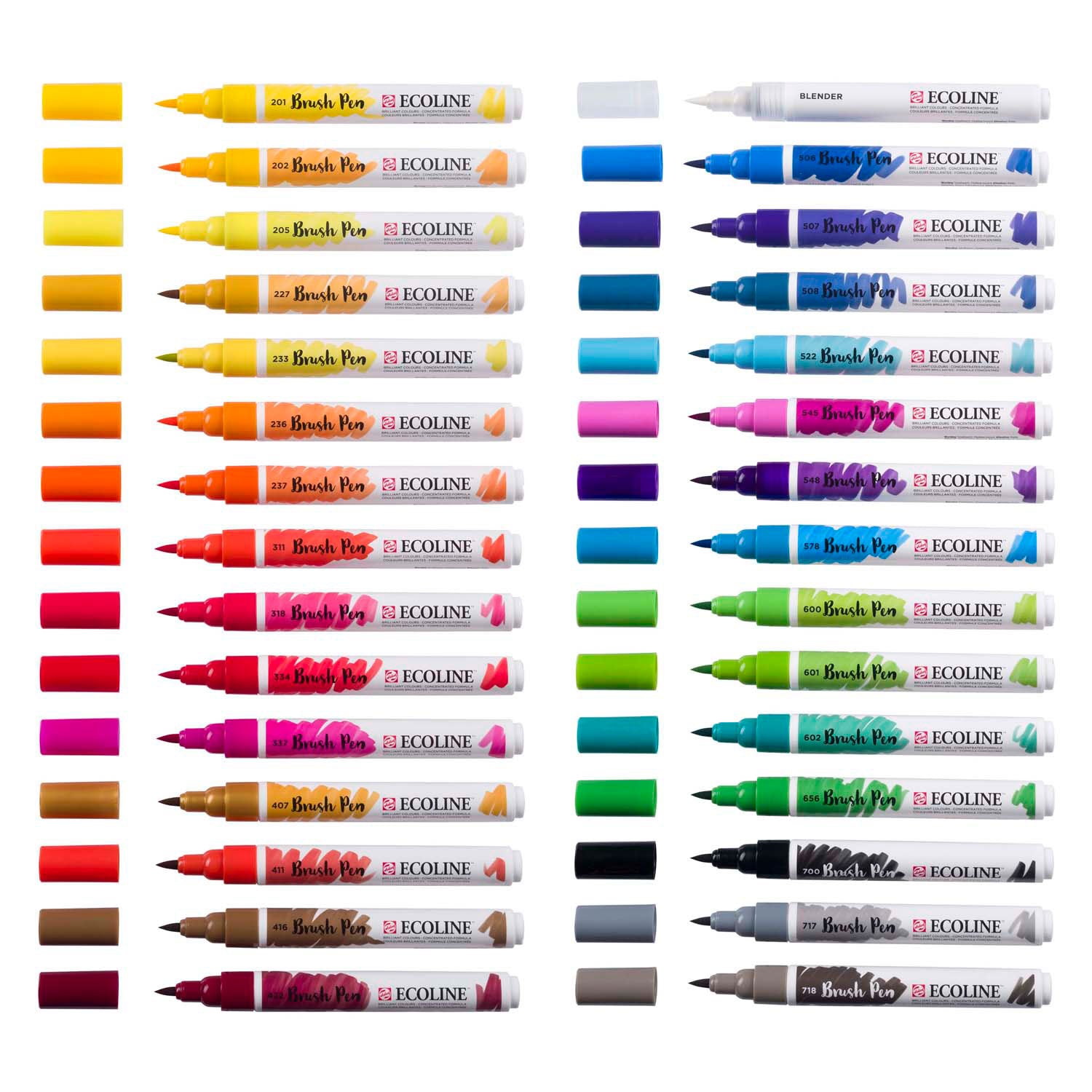 Bruynzeel ecoline penseelpenset primair, 30 kleuren