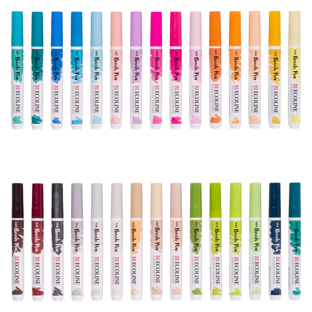Bruynzeel ecoline penseelpenset extra, 30 kleuren