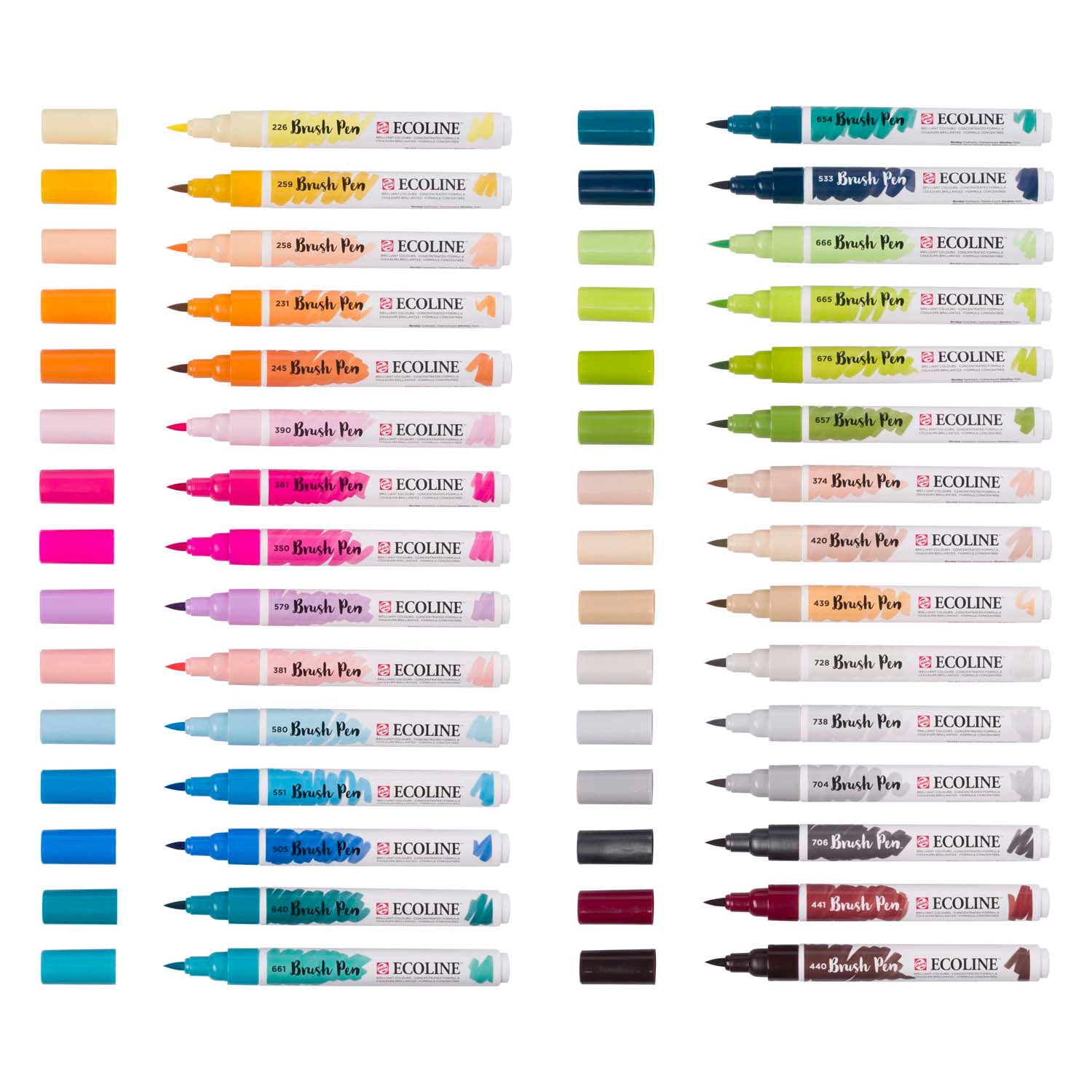Bruynzeel ecoline penseelpenset extra, 30 kleuren