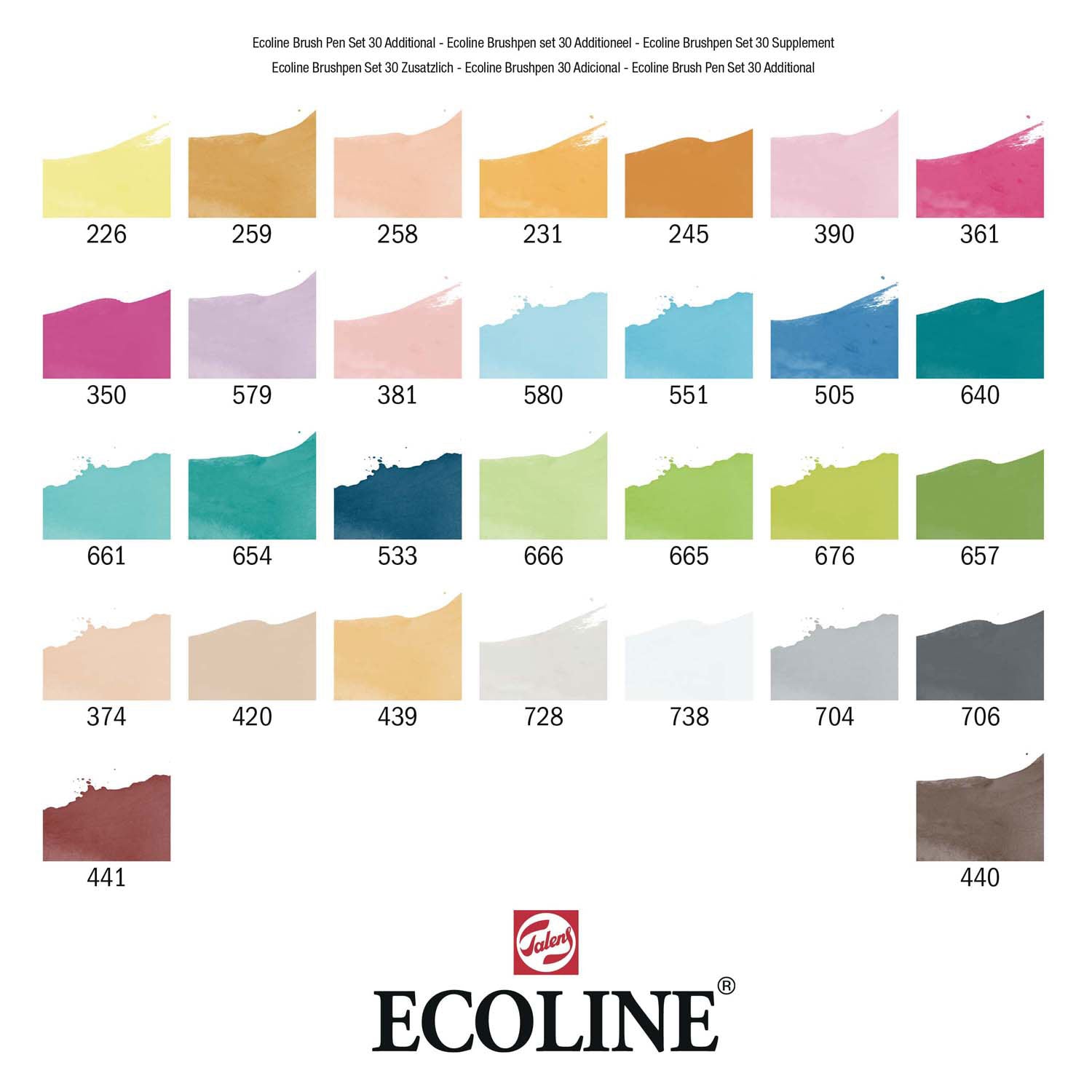 Bruynzeel ecoline penseelpenset extra, 30 kleuren