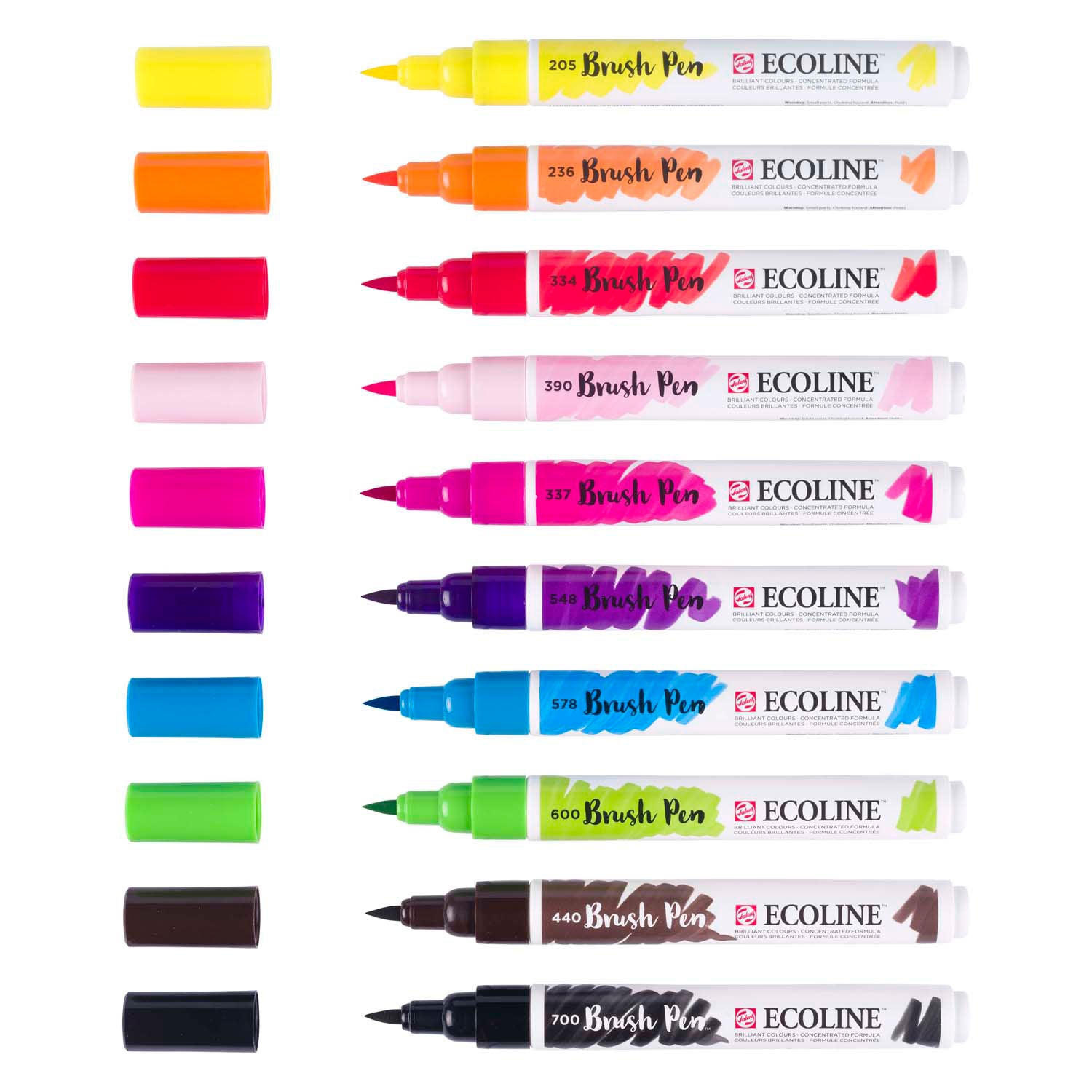 Bruynzeel ecoline penseelpenset helder, 10 kleuren
