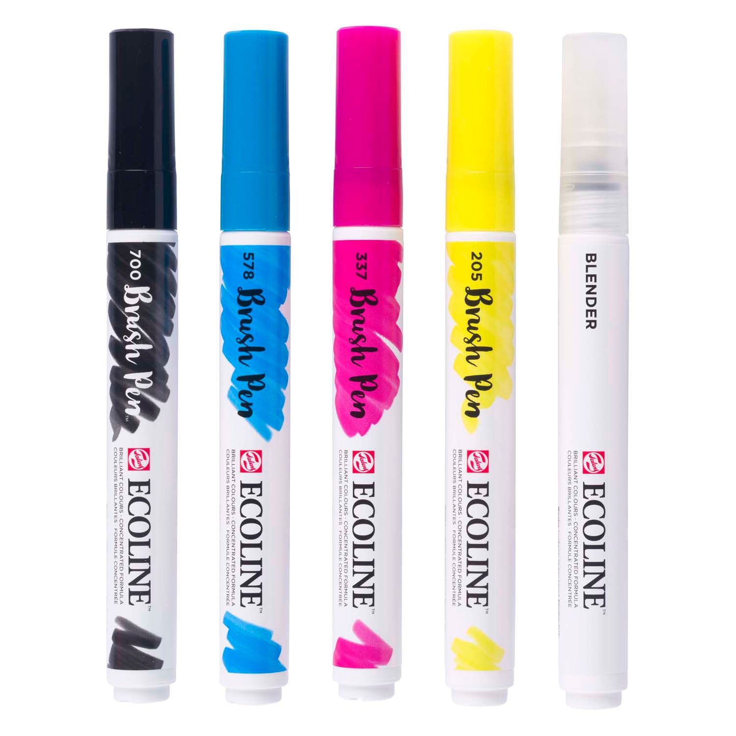 Bruynzeel ecoline penseelpenset primair, 5 kleuren