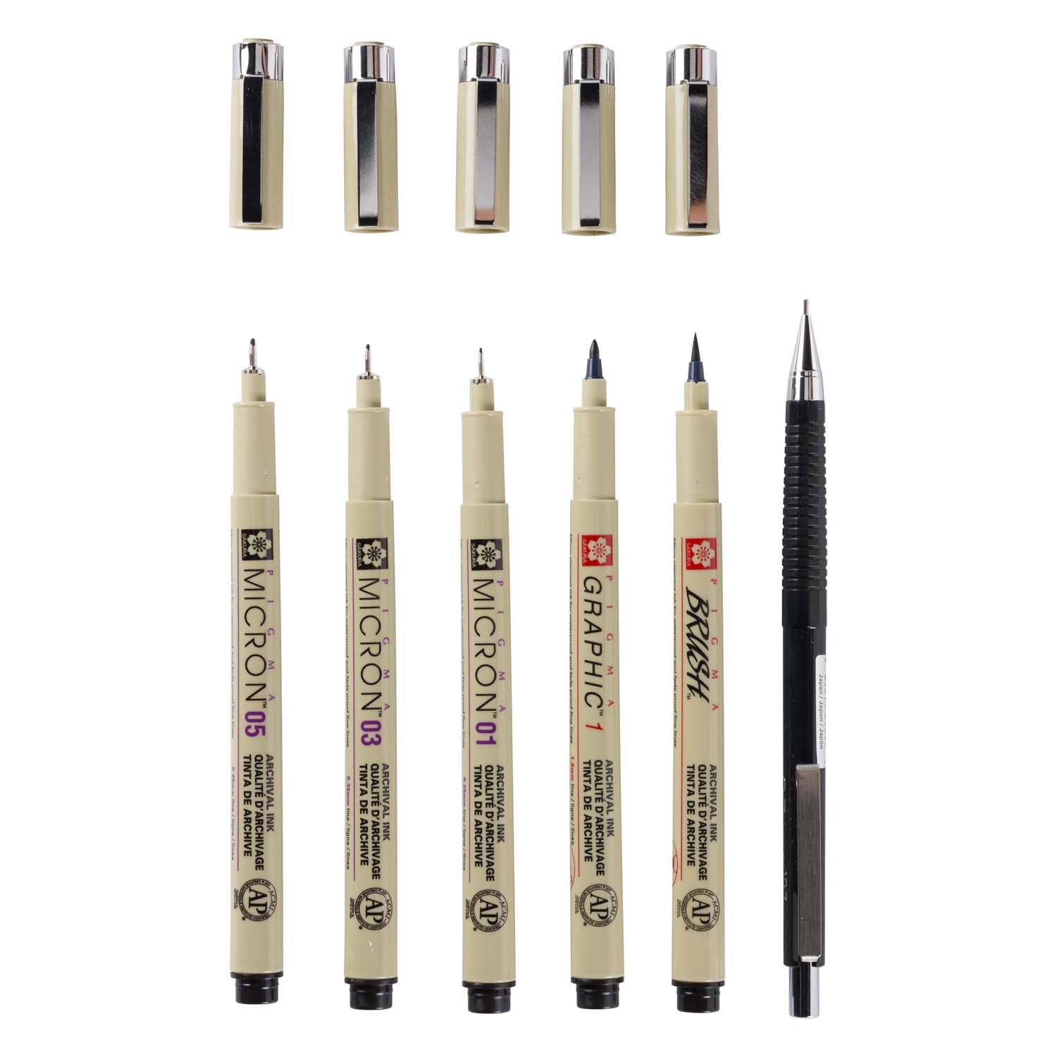 Sakura unieke manga-collectie van 6 pigma micron