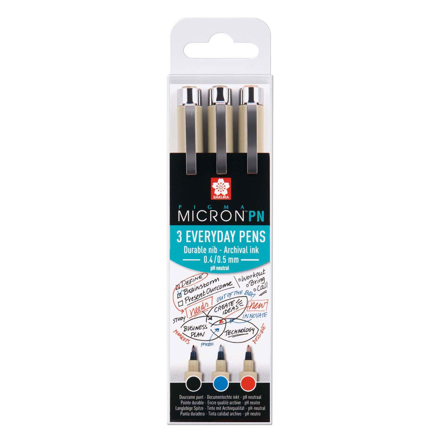 Sakura pigma micron pn bureauset 3 kleuren