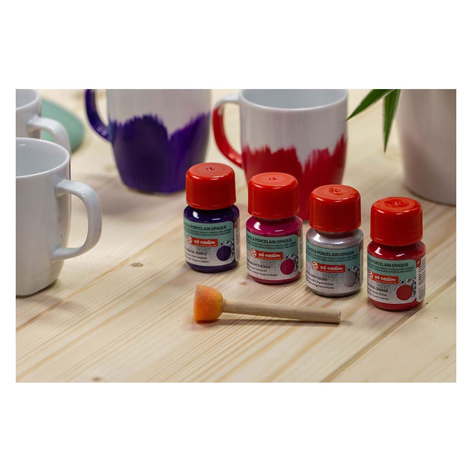Talens art creation talens art creat.glas porselein dekkend 4 x30ml roze zilver