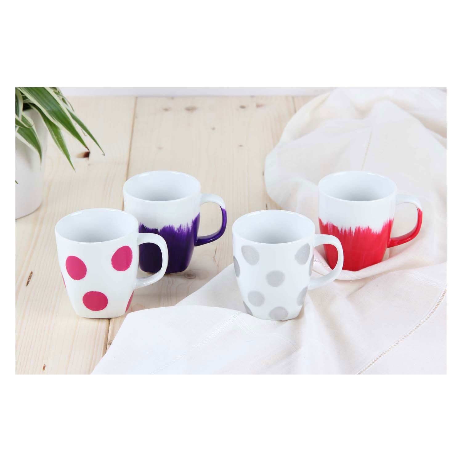 Talens art creat.glas porselein dekkend 4 x30ml roze zilver