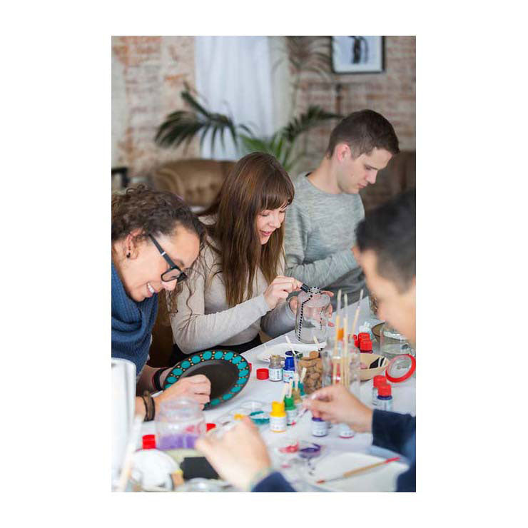 Talens art creation glas porselein transp. 4x30ml blauw