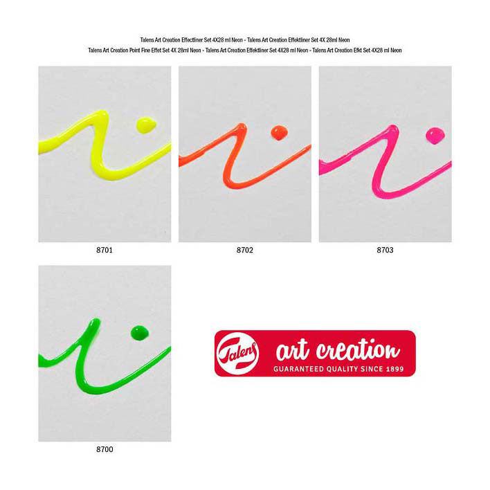 Talens art creation effektlinerset 4x28ml neon