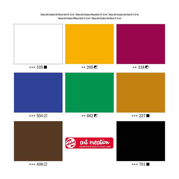 Talens art creation olieverfset 8x12ml