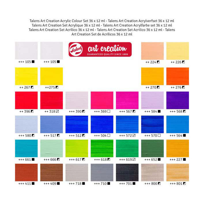 Talens art creation acrylverfset, 36x12ml