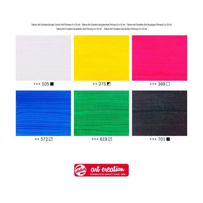 Talens art creation acrylverf set primary, 6x12ml