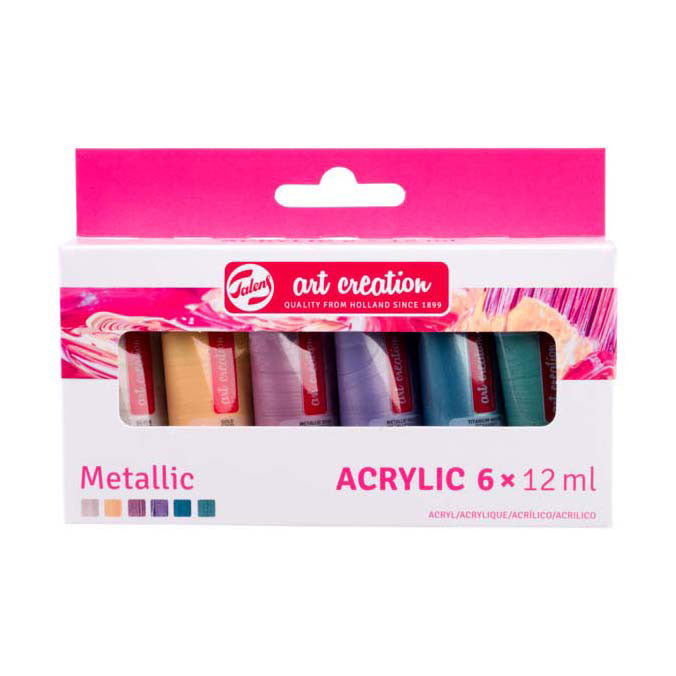 Talens art creation acrylverf set metallic, 6x12ml
