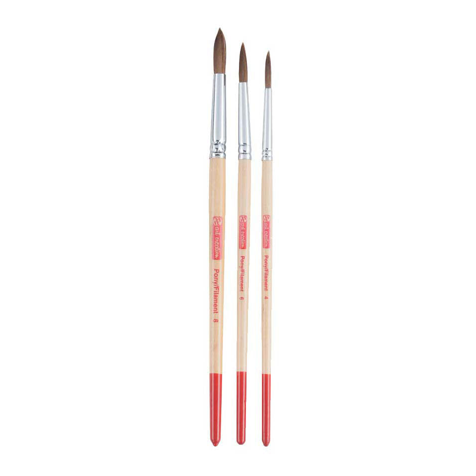 Talens art creation aquarelpenselensetv3 ronde pony polyester