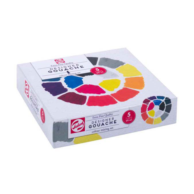Talens gouache extra fijn mengset, 5x20ml tubes