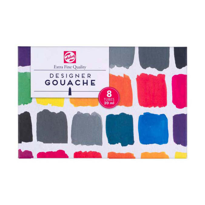 Talens gouache extra fijne mengset, 8x20ml tubes